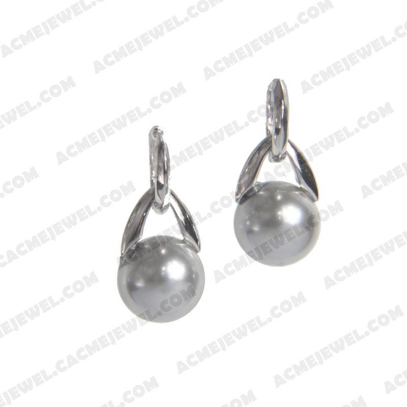 Earrings 925 sterling silver   Rhodium 
