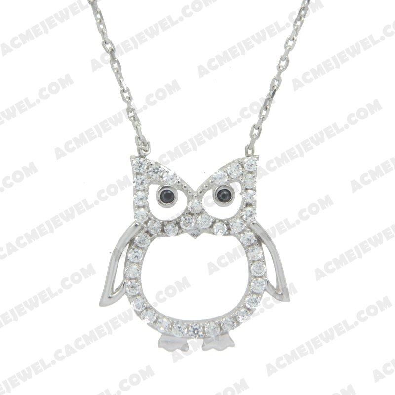 Necklace 925 sterling silver   Rhodium 