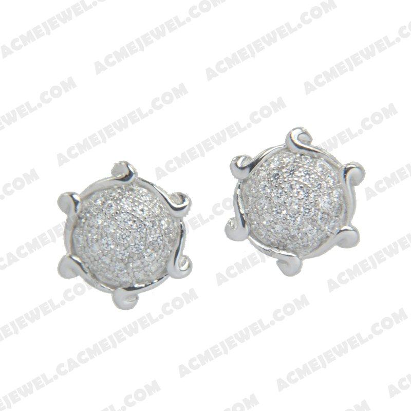 Earrings 925 sterling silver   Rhodium 