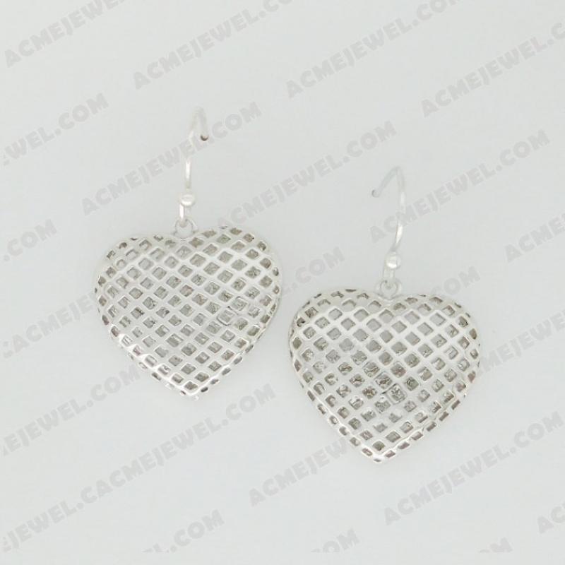 Earrings 925 sterling silver   Rhodium 