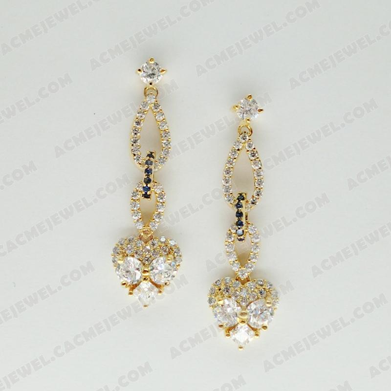 Earrings 925 sterling silver   Gold 