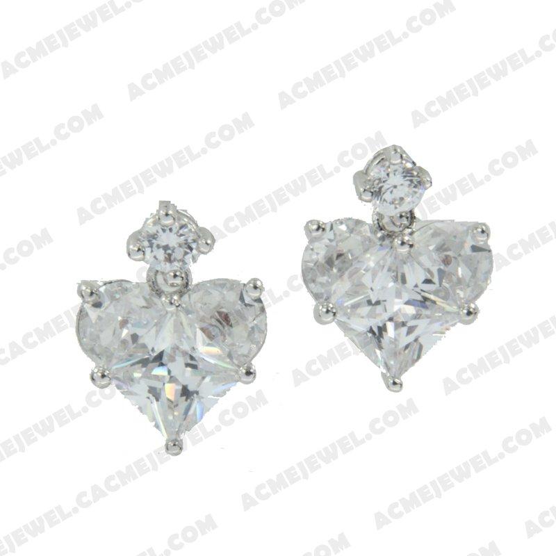 Earrings 925 sterling silver   Rhodium 