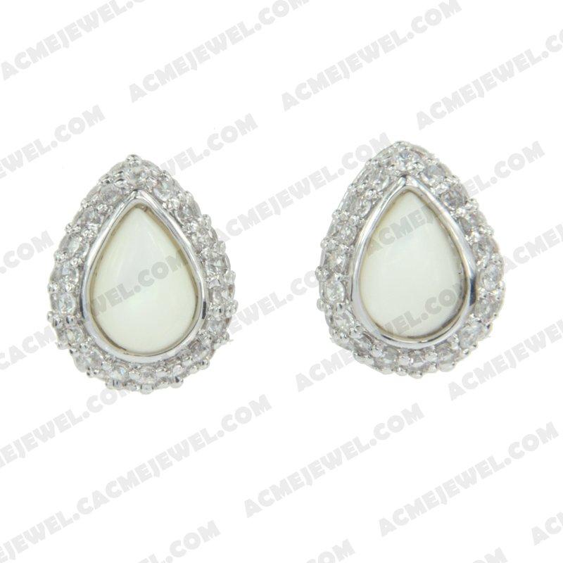 Earrings 925 sterling silver   Rhodium 