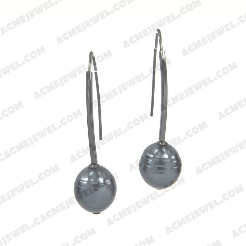 Earrings 925 sterling silver   Black rhodium 