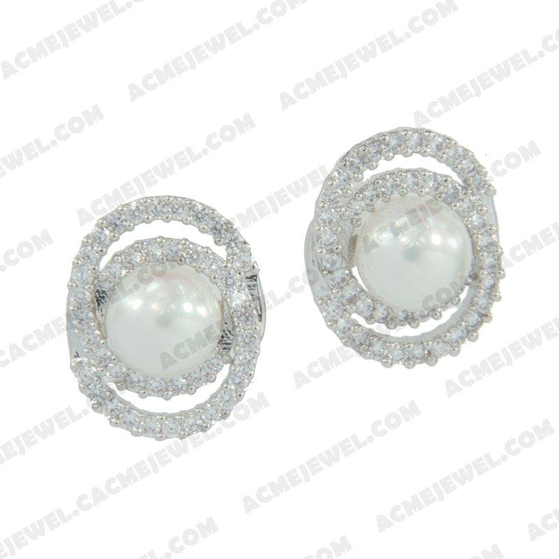 Earrings 925 sterling silver   Rhodium 