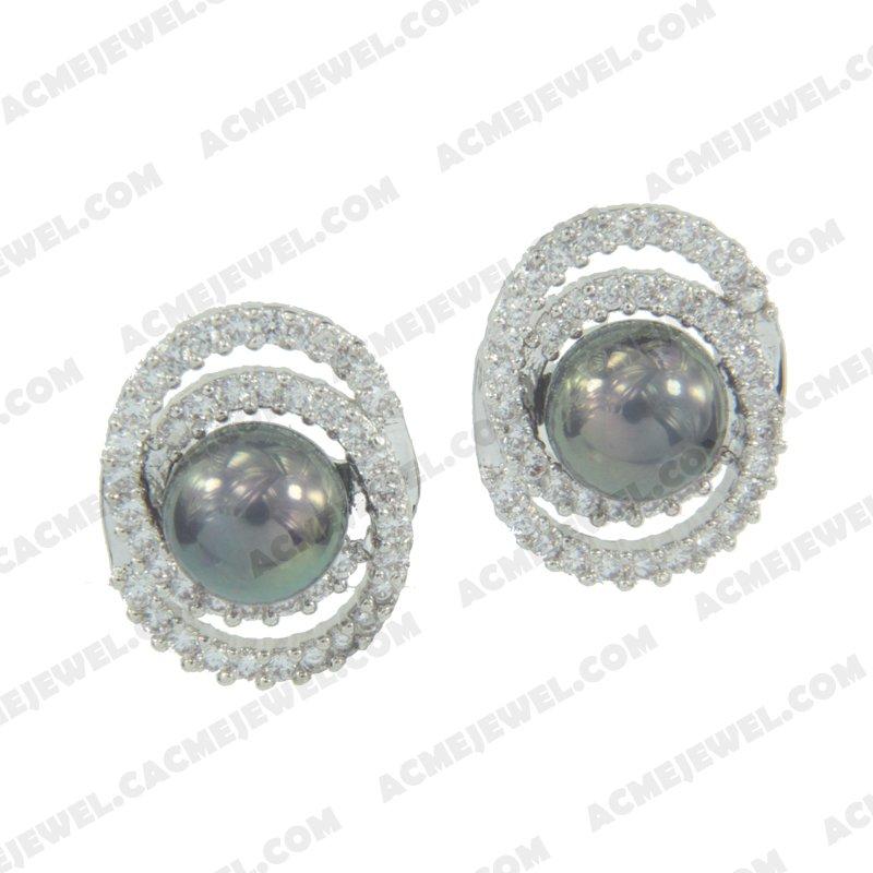 Earrings 925 sterling silver   Rhodium 