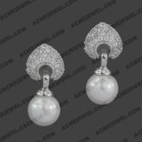   Earrings 925 sterling silver   Rhodium 