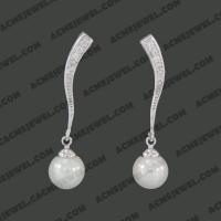   Earrings 925 sterling silver   Rhodium 