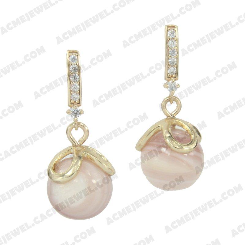 Earrings 925 sterling silver   Gold 
