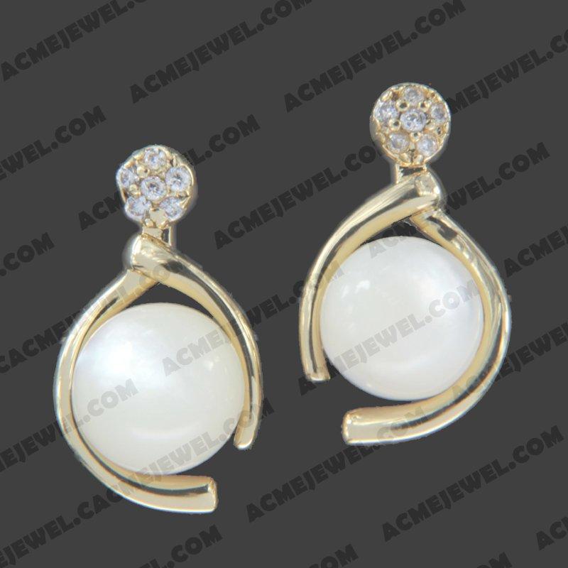 Earrings 925 sterling silver   Gold 