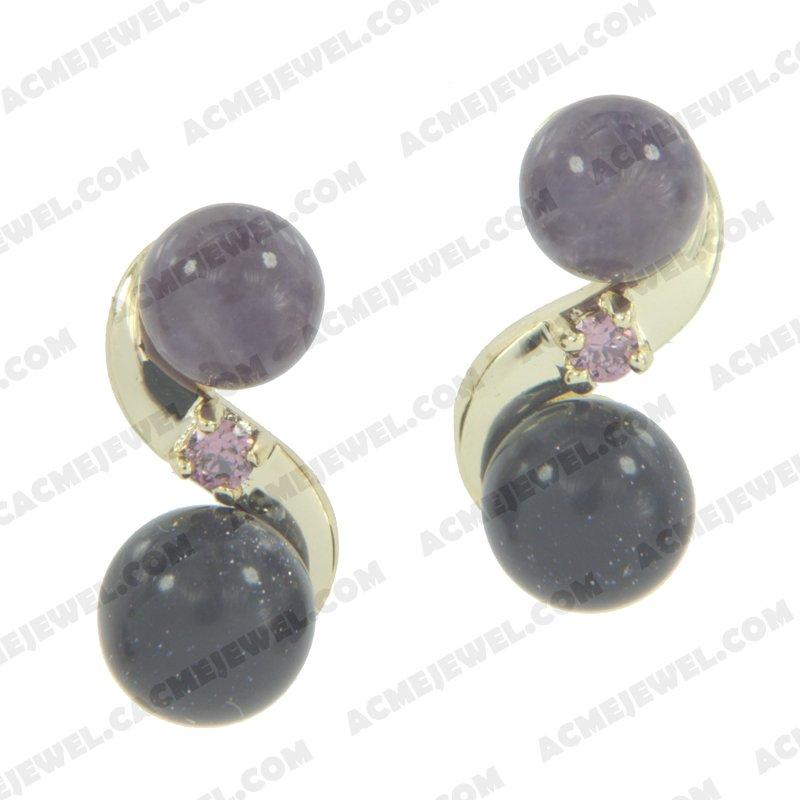 Earrings 925 sterling silver   Gold 