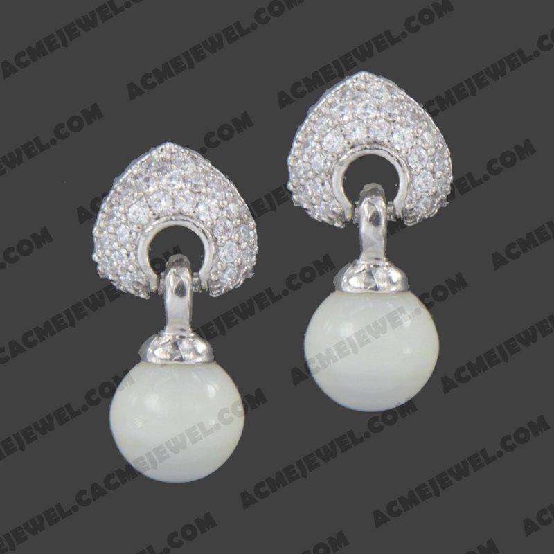 Earrings 925 sterling silver   Rhodium 