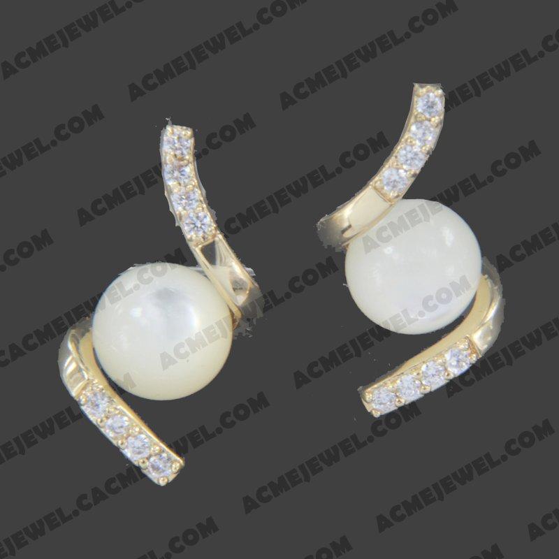 Earrings 925 sterling silver   Gold 