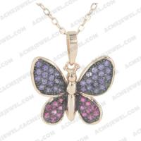   Pendants 925 sterling silver  2-tone Rose gold and black rhodium