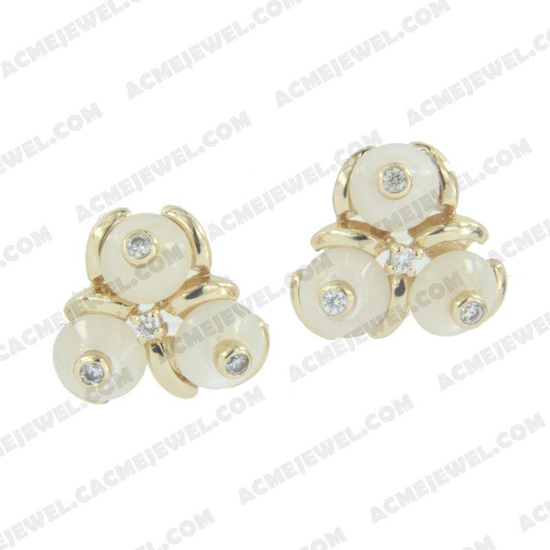 Earrings 925 sterling silver   Gold 