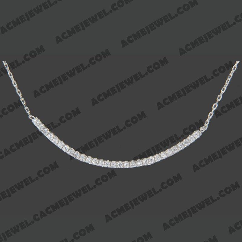Necklace 925 Sterling Silver   Rhodium 