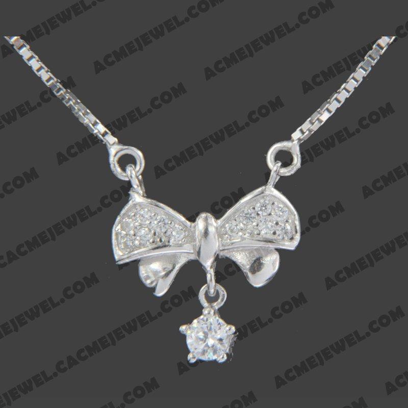 Necklace 925 Sterling Silver  Rhodium 
