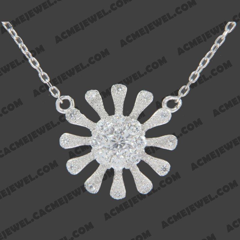 Necklace 925 Sterling Silver  Rhodium 