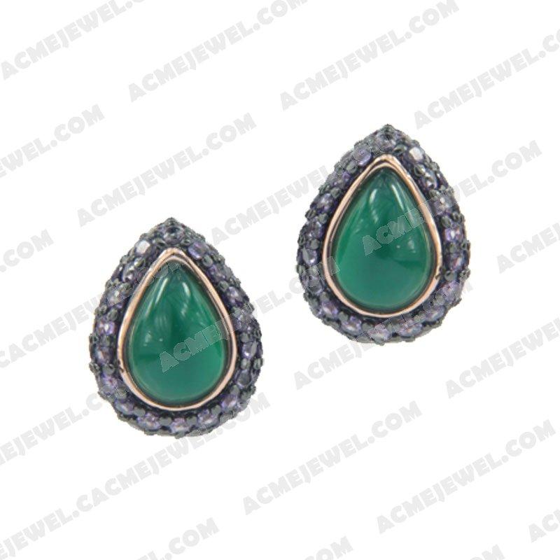  925 Sterling Silver 2-tone Rose gold and black rhodium