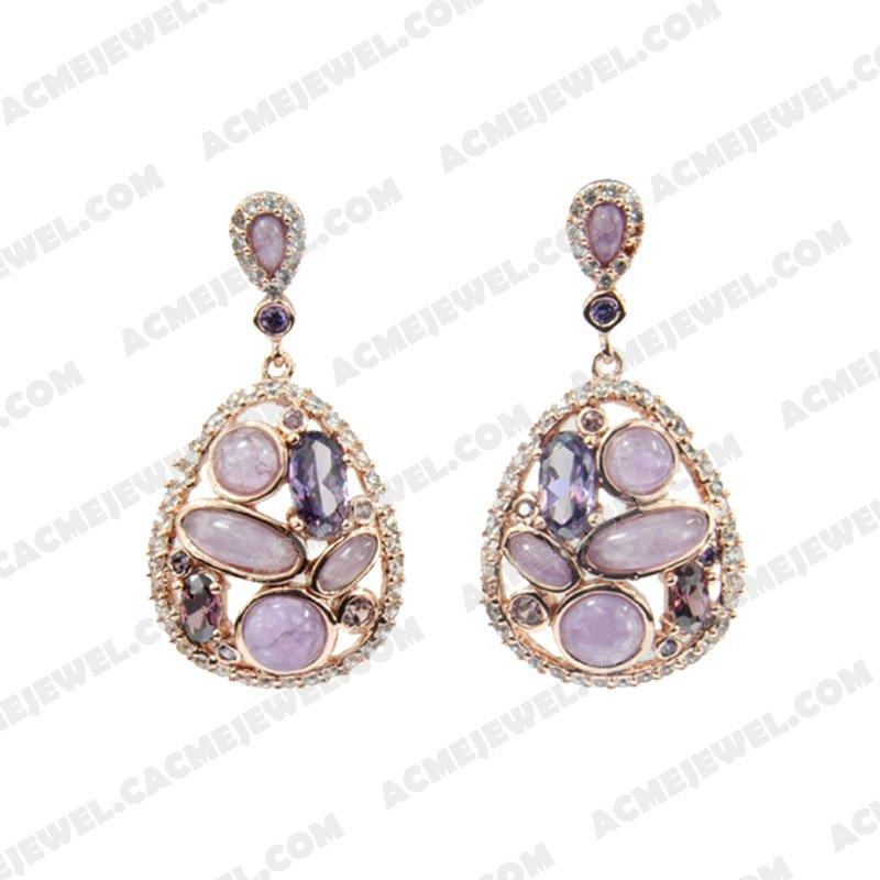Earrings 925 Sterling Silver  Rose gold