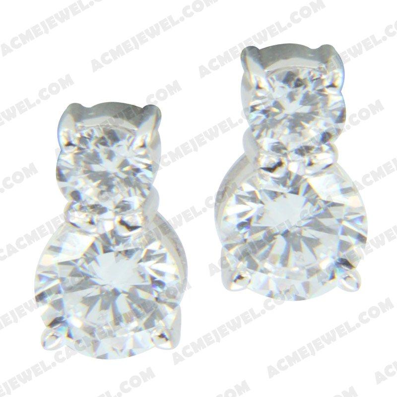 Earrings 925 sterling silver   Rhodium 