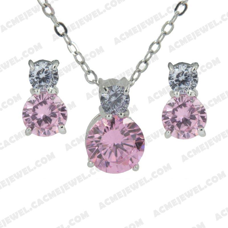 Jewellery Set 925 sterling silver   Rhodium 