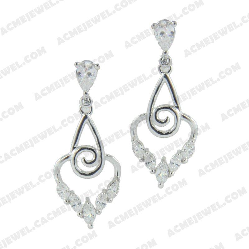 Earrings 925 Sterling Silver  Rhodium