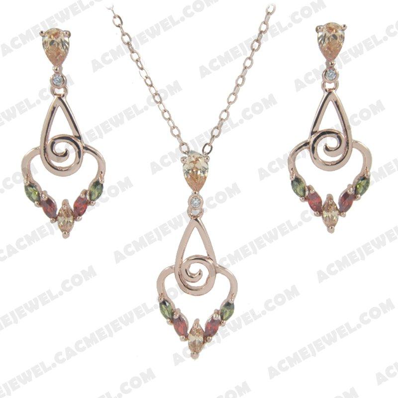 Jewellery Set 925 Sterling Silver  Rose gold