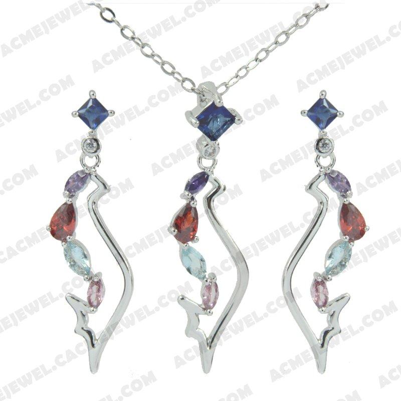 Jewellery Set 925 Sterling Silver  Rhodium