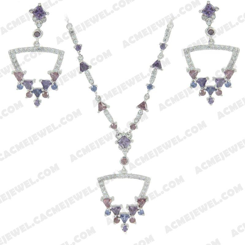 Jewellery Set 925 Sterling Silver  Rhodium
