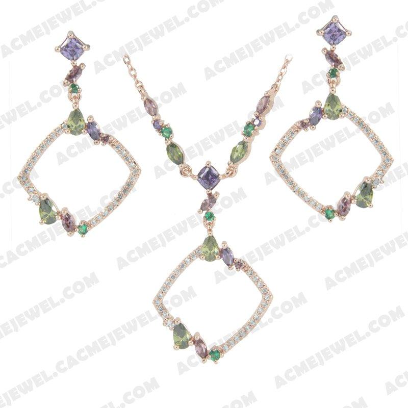 ﻿Jewellery Set 925 sterling silver   Rose gold 