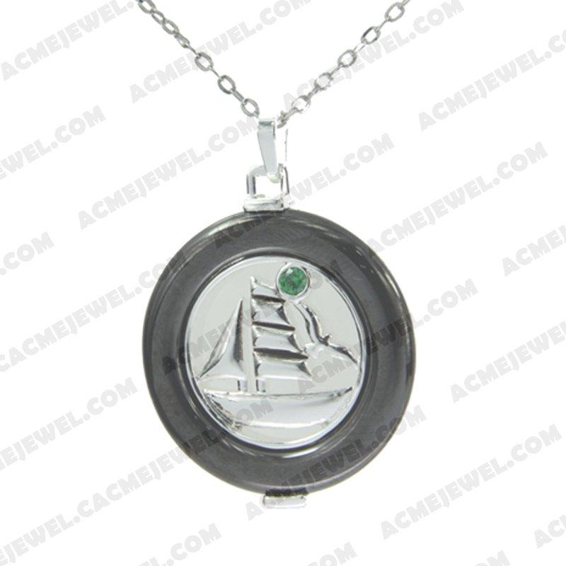 Pendants 925 sterling silver  2-tone Rhodium and black smear