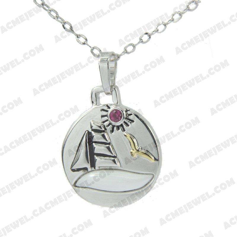 Pendants 925 sterling silver  3-tone Gold + Rhodium + Black smear