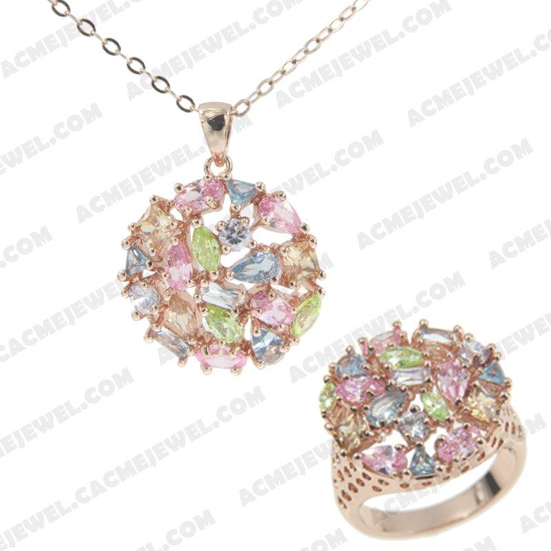 Jewellery Set 925 sterling silver   Rose gold 