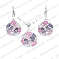   ﻿Jewellery Set 925 sterling silver   Rhodium 